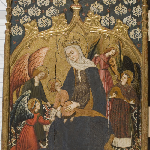 image for: Mestre d&#039;All (Ramon Gonçalbo ?) - Mare de Déu amb el Nen i àngels músics i cantors - Tercer quart del segle XV