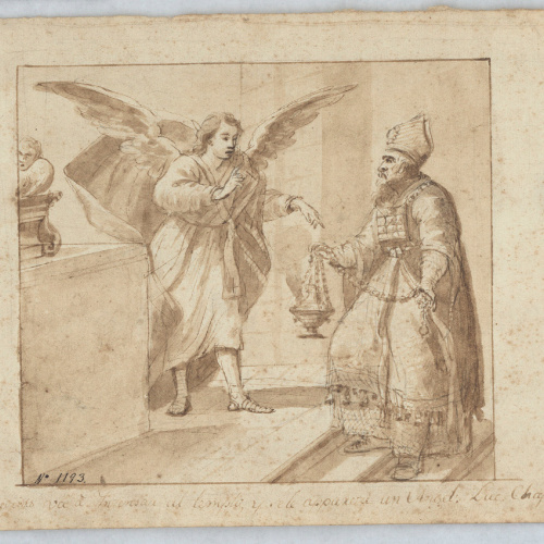 image for: Josep Bernat Flaugier - Aparició de l&#039;àngel a Zacaries - Cap a 1800-1812