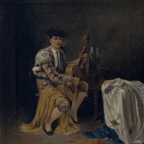 image for: Josep Benlliure Gil - Torero tocant la guitarra - Cap a 1880-1900
