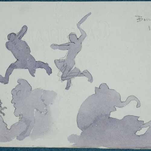 image for: Apel·les Mestres - Posta de sol  - 1880