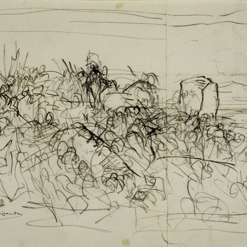 image for: Ramon Martí i Alsina - Estudi per al quadre «El gran dia de Girona» - Cap a 1863-1864