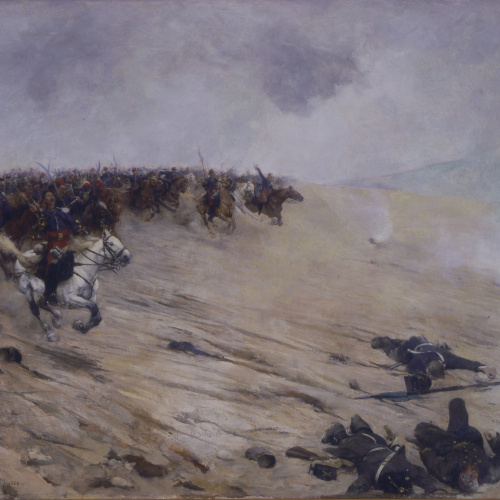 Ernest Jean Delahaye - Càrrega de la cavalleria (batalla de Sedan) - 1888 image for: Ernest Jean Delahaye - Càrrega de la cavalleria (batalla de Sedan) - 1888