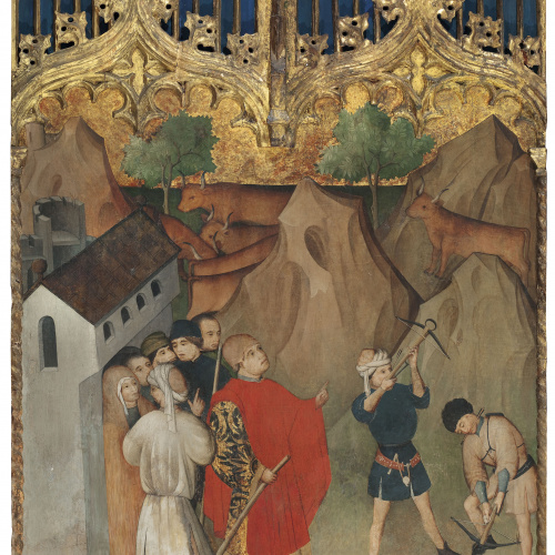 image for: Nicolás Francés - Miracle del mont Gargano - Cap a 1440-1450