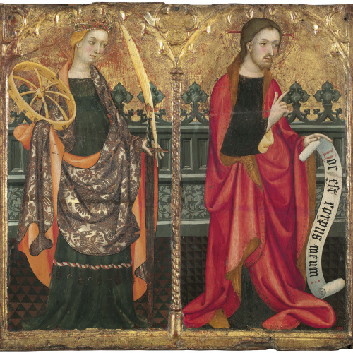 image for: Lluís Borrassà - Santa Caterina d&#039;Alexandria i Crist - Cap a 1411-1413
