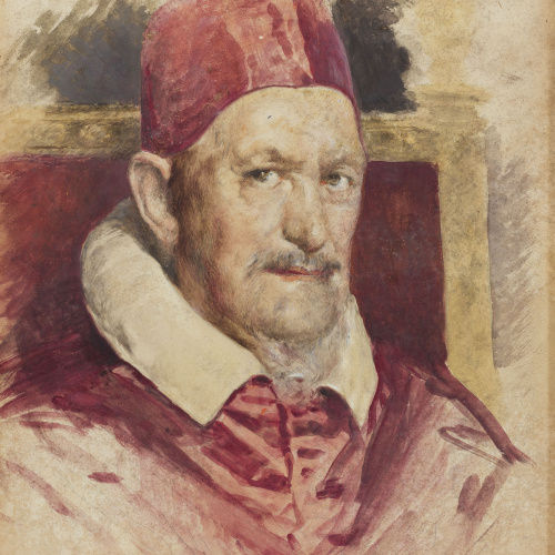 image for: Marià Fortuny - Retrat d&#039;Innocenci X (còpia de Velázquez) - 1862