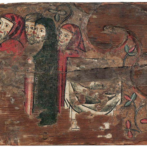 image for: Anònim - Ofrena de sant Joaquim i santa Anna al Temple - Cap a 1300
