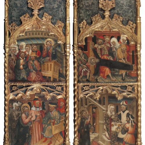 image for: Pere Teixidor - Carrers laterals d&#039;un retaule de sant Andreu - Cap a 1430-1445