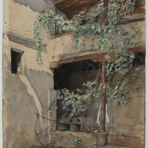 Ricardo de Madrazo - Racó de pati. L'Albaicín - 1871 image for: Ricardo de Madrazo - Racó de pati. L'Albaicín - 1871