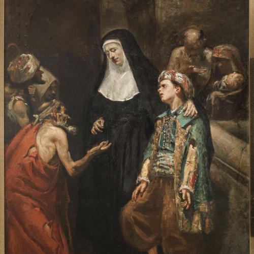 image for: Ignasi Pinazo - Santa Mònica (La caritat) - 1870