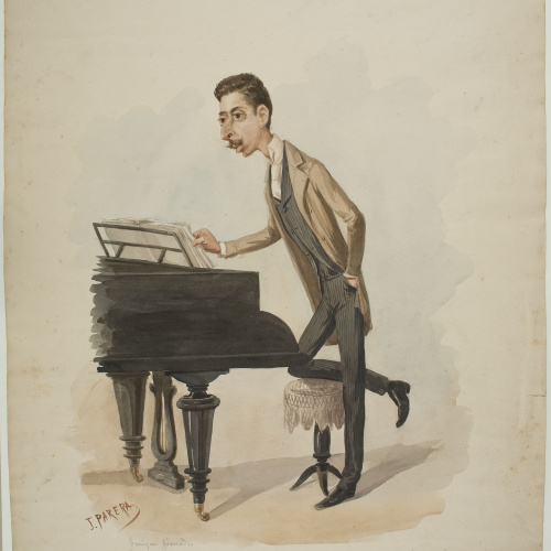 image for: Josep Parera Romero - Caricatura d&#039;Enric Granados - Cap a 1880-1890