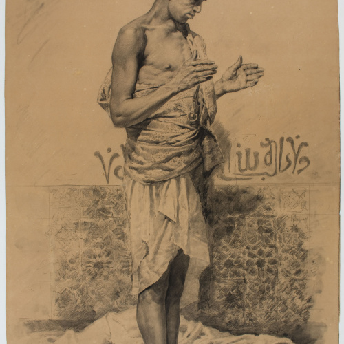 image for: Enric Serra - Turc orant (anvers) / Croquis de figures (revers) - 1878
