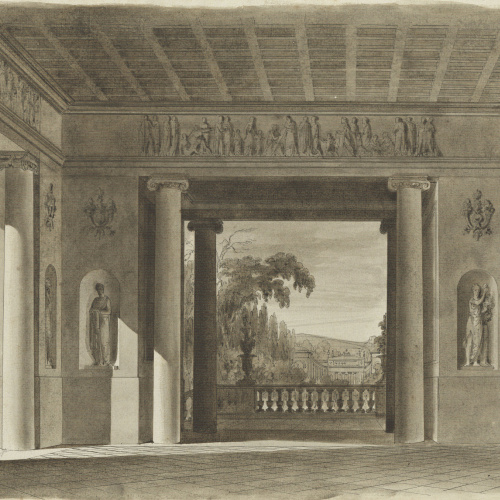 image for: Lluís Rigalt - Àtic romà (escenografia) - Cap a 1840-1850