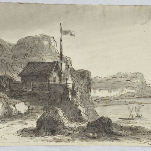 image for: Lluís Rigalt - Paisatge marítim - Cap a 1860-1870