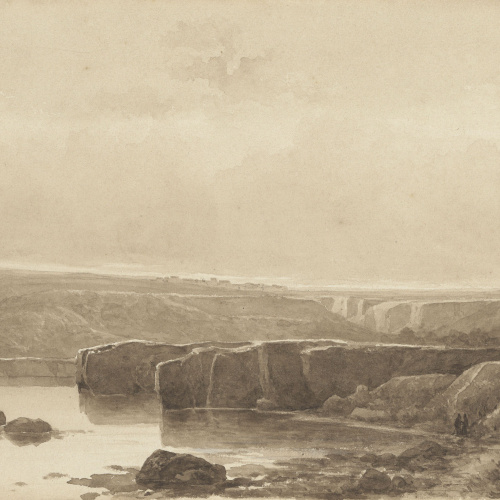 image for: Lluís Rigalt - Paisatge amb riu - 1889