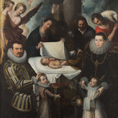 image for: Juan de Roelas - Adoració de Crist amb la família Ayala - Entre 1600-1610
