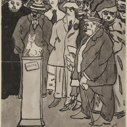 image for: Josep Maria Junoy - Públic davant d&#039;una escultura d&#039;Ismael Smith - 1906