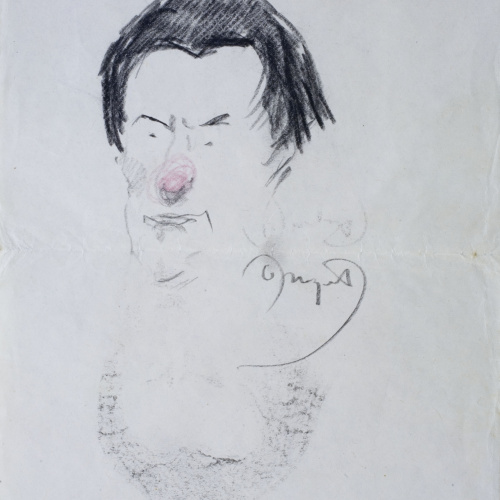 image for: Oleguer Junyent - Caricatura del violinista Francesc Costa - Cap a 1920-1930