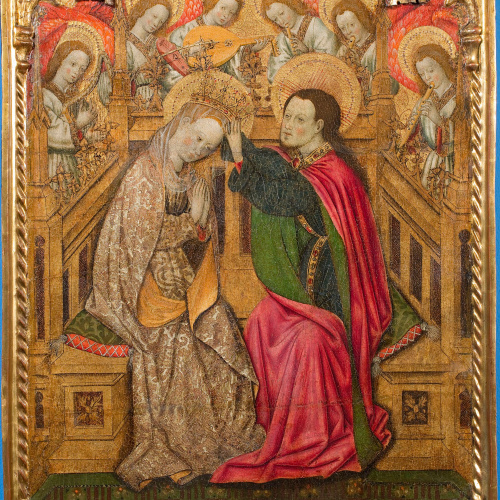 image for: Bernat Martorell - Coronació de la Mare de Déu - Cap a 1445-1452
