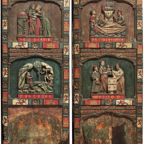 image for: Anònim. Castella - Taules d&#039;un retaule de la infantesa de Crist - Segona meitat del segle XIII