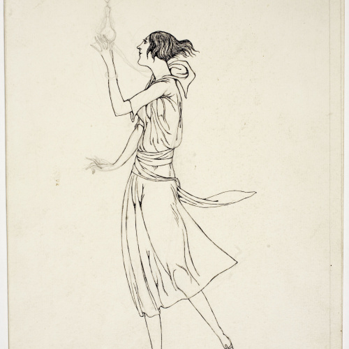 image for: Ismael Smith - Noia amb un flascó de perfum (anvers) / Cap d&#039;home (revers) - [no-dating]