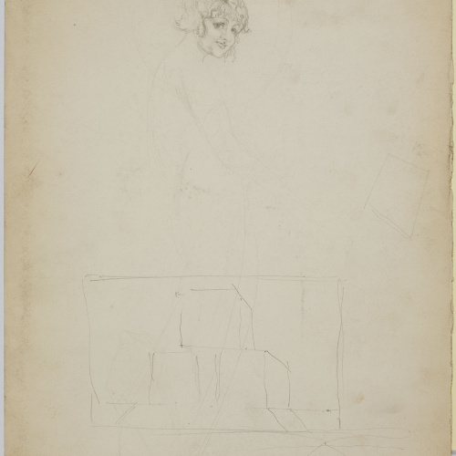 image for: Ismael Smith - Estudi per al «Monument a la Creu Roja Americana» (anvers) / Estudi de rostre femení (revers) - Cap a 1920 [1]