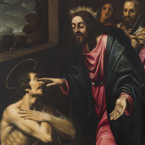 image for: Anònim. Catalunya - Jesús guareix sant Restitut de la seva ceguesa - Segon quart del segle XVII [1]