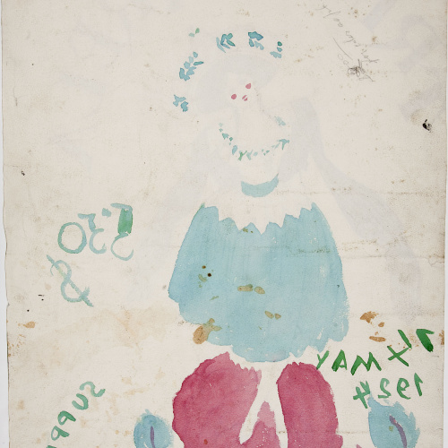 image for: Ismael Smith - Estudi per a cartell de la cupletista Trina Varela (anvers) / Estudi per a cartell de la cupletista Trina Varela (revers) - 1924 [1]