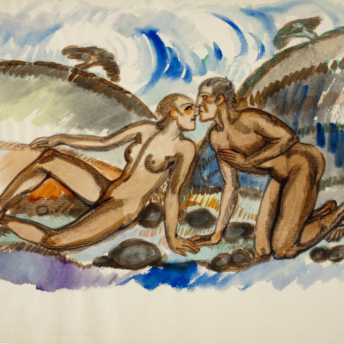 image for: Ismael Smith - Parella en actitud amorosa - 1933