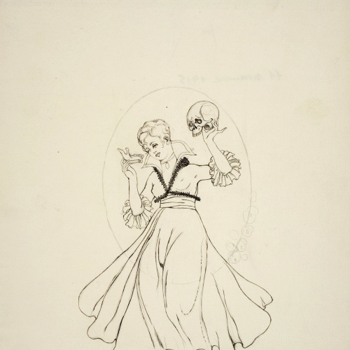 image for: Ismael Smith - Noia amb un crani a les mans - 1915