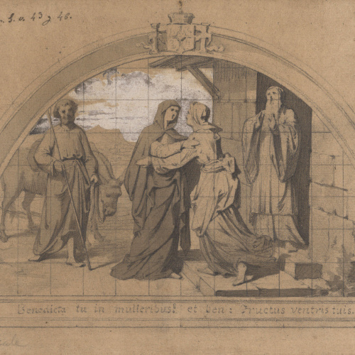 Claudi Lorenzale - Visitació - Cap a 1850-1870 image for: Claudi Lorenzale - Visitació - Cap a 1850-1870