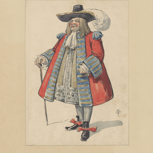 image for: Apel·les Mestres - Capitalista (figurí de teatre) - Cap a 1906