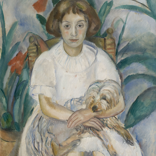 image for: Joaquim Sunyer - La nena del gosset - 1917
