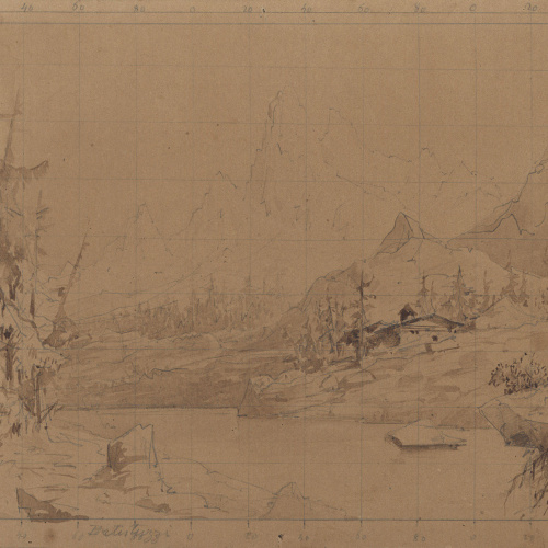 image for: Achille Battistuzzi - Paisatge dels Alps - Cap a 1850-1860