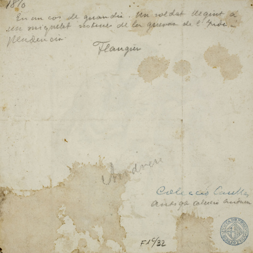 image for: Josep Bernat Flaugier - Un soldat llegint a un miquelet notícies de la Guerra de la Independència - Cap a 1809-1812 [1]