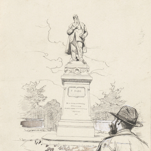 image for: Josep Lluís Pellicer - L&#039;artista contemplant el monument a François Rude, a Dijon - Cap a 1889