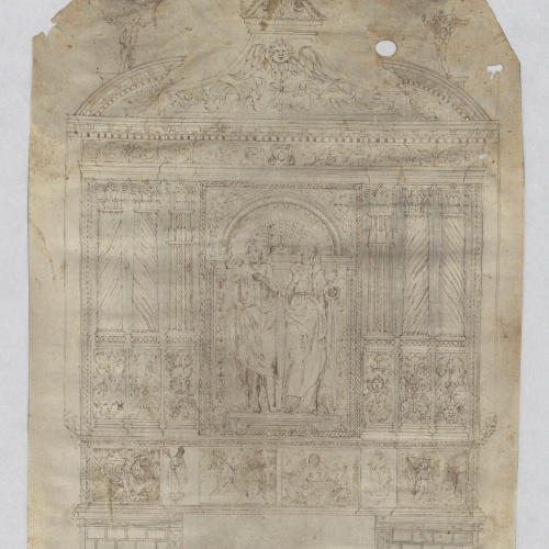 image for: Anònim - Projecte de retaule - Primera meitat del segle XVII