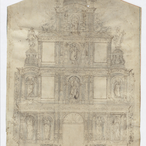 image for: Anònim - Projecte de retaule - Primera meitat del segle XVII