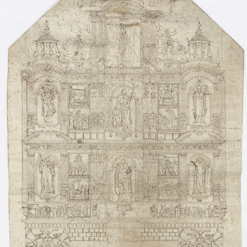 image for: Anònim - Projecte de retaule - Primera meitat del segle XVII