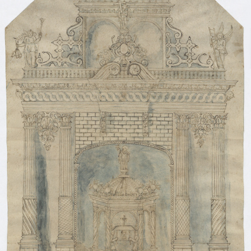 image for: Anònim - Projecte de retaule - Primera meitat del segle XVII