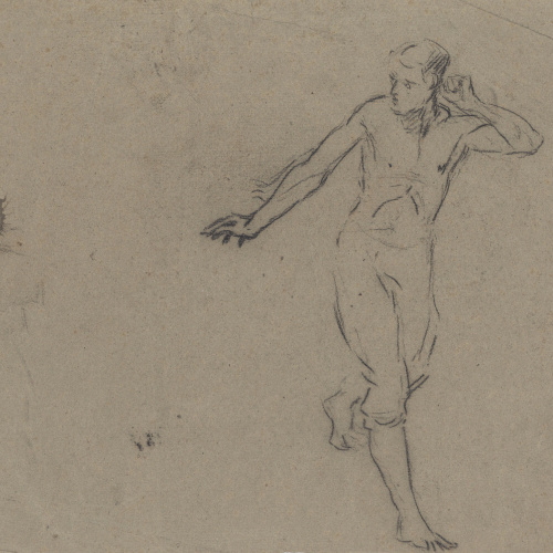 image for: Antoni Caba - Estudi de figures per a la pintura «Penediment de Judes» (anvers) / Estudi de figura per a la pintura «Penediment de Judes» (revers) - Cap a 1874 [1]