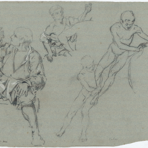 Antoni Caba - Estudi de figures al·legòriques per a la pintura «La Pau» - Cap a 1876 image for: Antoni Caba - Estudi de figures al·legòriques per a la pintura «La Pau» - Cap a 1876