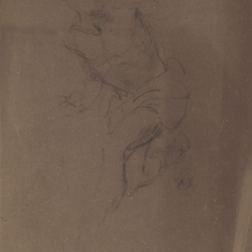 Antoni Caba - Estudi de figura masculina per a la pintura «La Pau» - Cap a 1876 image for: Antoni Caba - Estudi de figura masculina per a la pintura «La Pau» - Cap a 1876