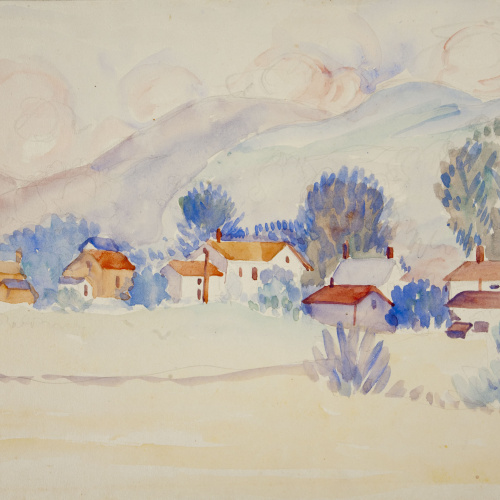 image for: Ismael Smith - Paisatge amb cases - Cap a 1941-1950