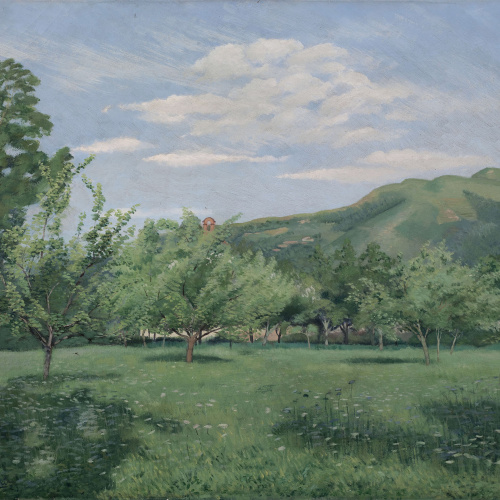 image for: Francesc Vayreda - Paisatge de primavera - 1923