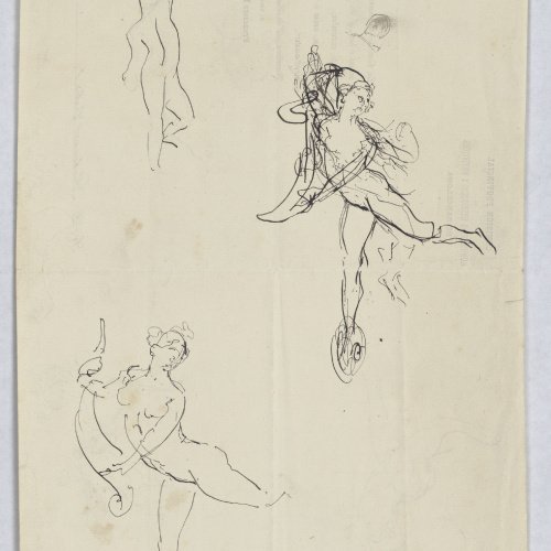 image for: Antoni Caba - Apunts de figures al·legòriques (anvers) / Apunts de figures al·legòriques (revers) - Cap a 1883
