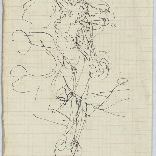 image for: Antoni Caba - Apunt de figura al·legòrica - Cap a 1883