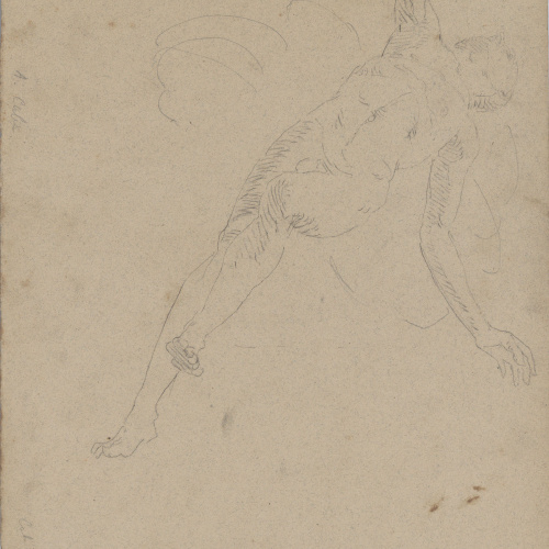 Antoni Caba - Estudi de nu al·legòric per a una pintura (anvers) / Estudi de figura al·legòrica per a una pintura (revers) - Cap a 1860-1880 image for: Antoni Caba - Estudi de nu al·legòric per a una pintura (anvers) / Estudi de figura al·legòrica per a una pintura (revers) - Cap a 1860-1880