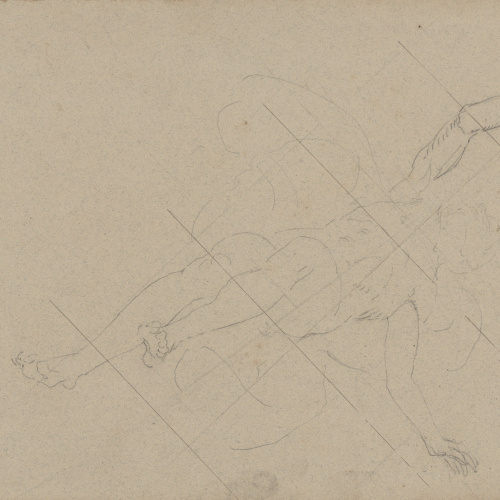 image for: Antoni Caba - Estudi de nu al·legòric per a una pintura (anvers) / Estudi de figura al·legòrica per a una pintura (revers) - Cap a 1860-1880 [1]
