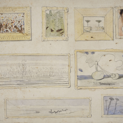 image for: Modest Urgell - Caricatures de quadres - Cap a 1872-1878