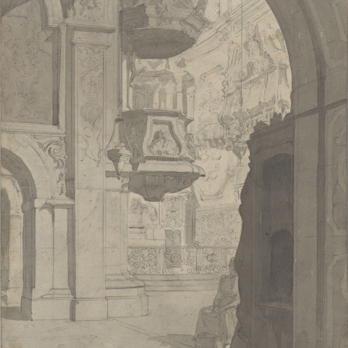 image for: Frederic Brunet - Interior de l'església de Betlem, Barcelona - 1892